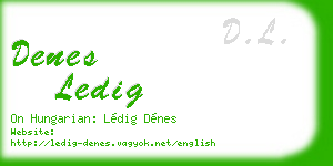 denes ledig business card