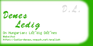 denes ledig business card